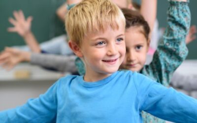 Half,Body,Shot,Of,A,Cute,Boy,Doing,An,Stretching